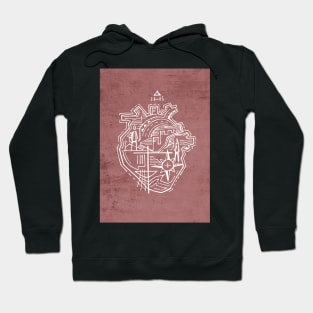 Hand drawn illustration of Heart Voc Hoodie